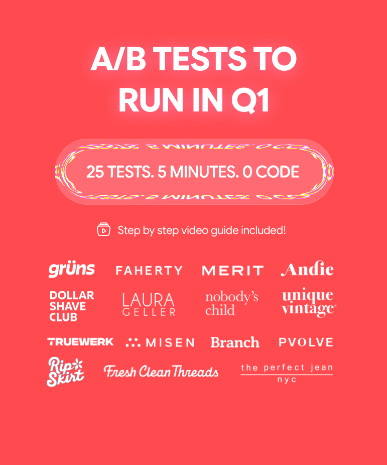 25 A/B Tests to Run in Q1